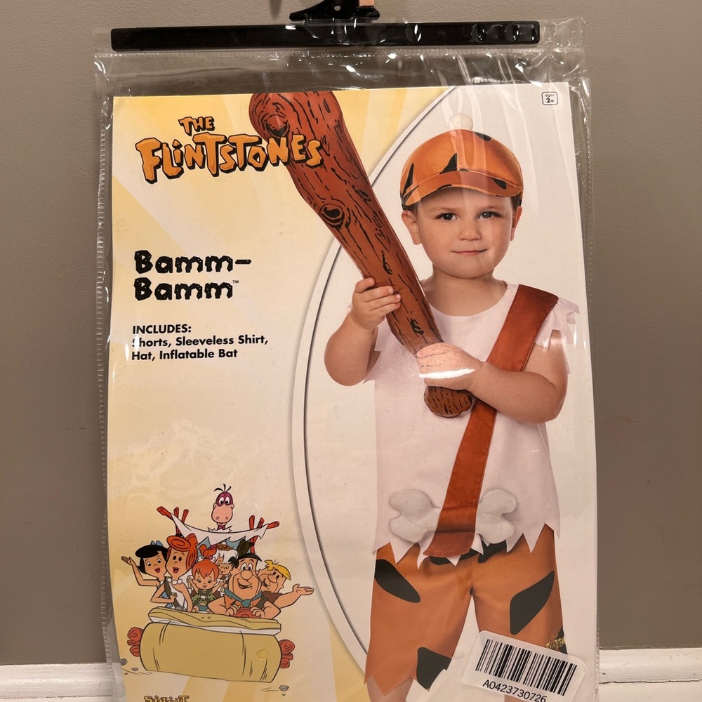 Bamm-Bamm Kids Costume - Orange and White